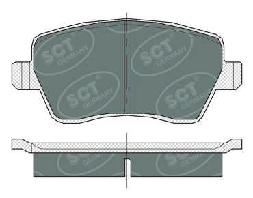 SCT GERMANY Piduriklotsi komplekt,ketaspidur SP 383 PR